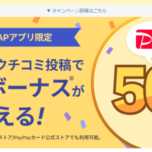 はじめてのクチコミ投稿で500円相当のPayPayボーナスが必ずもらえる！ | キャンなび【WEBキャンペーンまとめサイト】